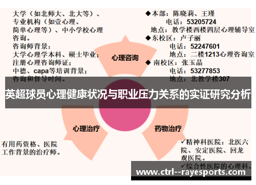 英超球员心理健康状况与职业压力关系的实证研究分析